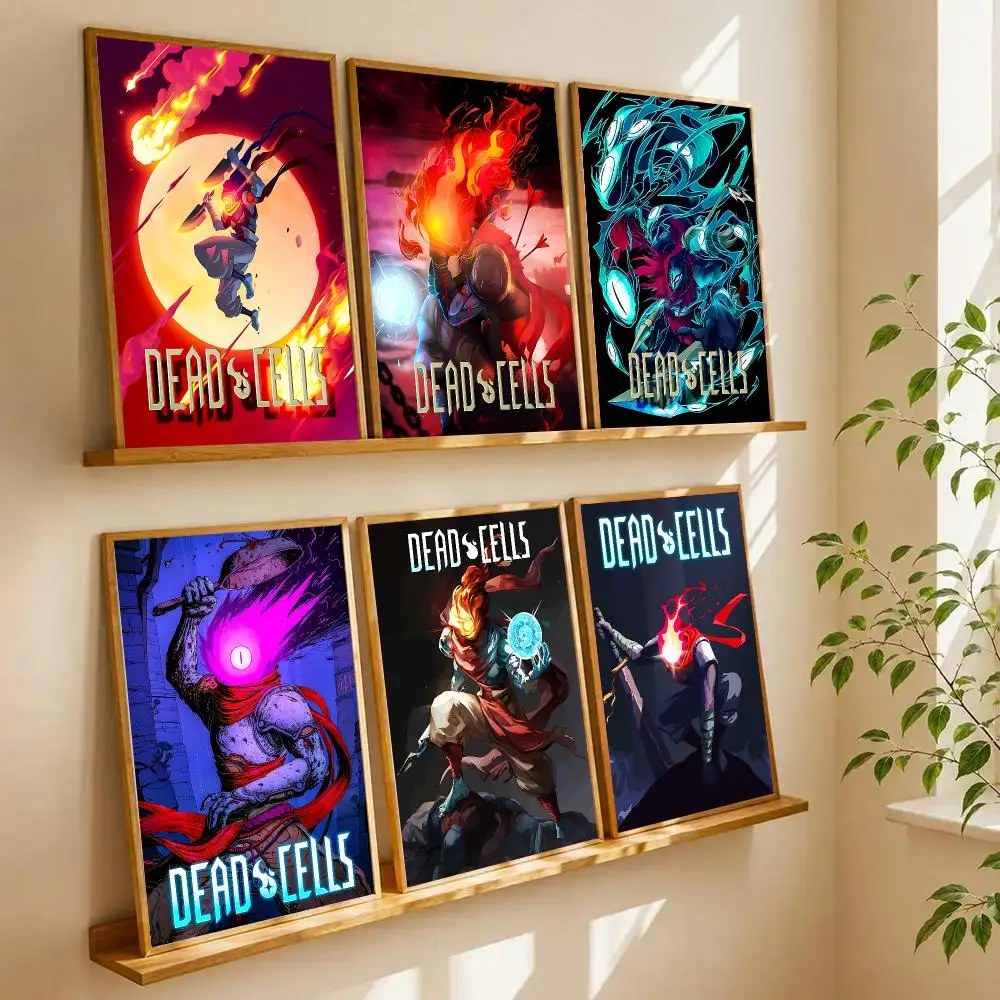 Gaming D-Dead Cells Poster Self Adhesive Wall Art Decor for Bedroom Living Room Office Home Decor Gift