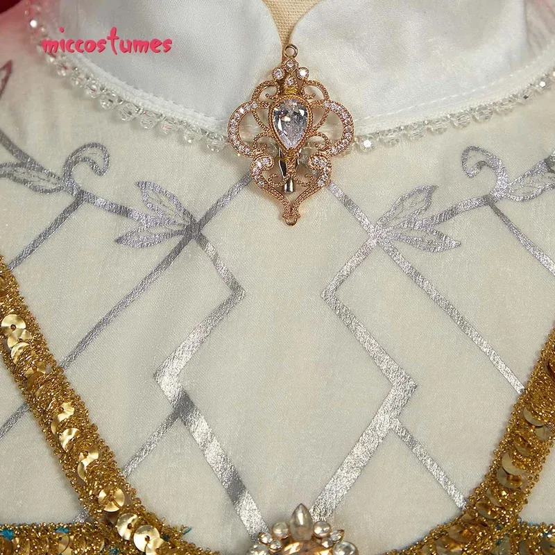 

CyMiccostumes Women's Princess Cosplay Costume Inner Shirt and Skirt with Jacket and Waistband