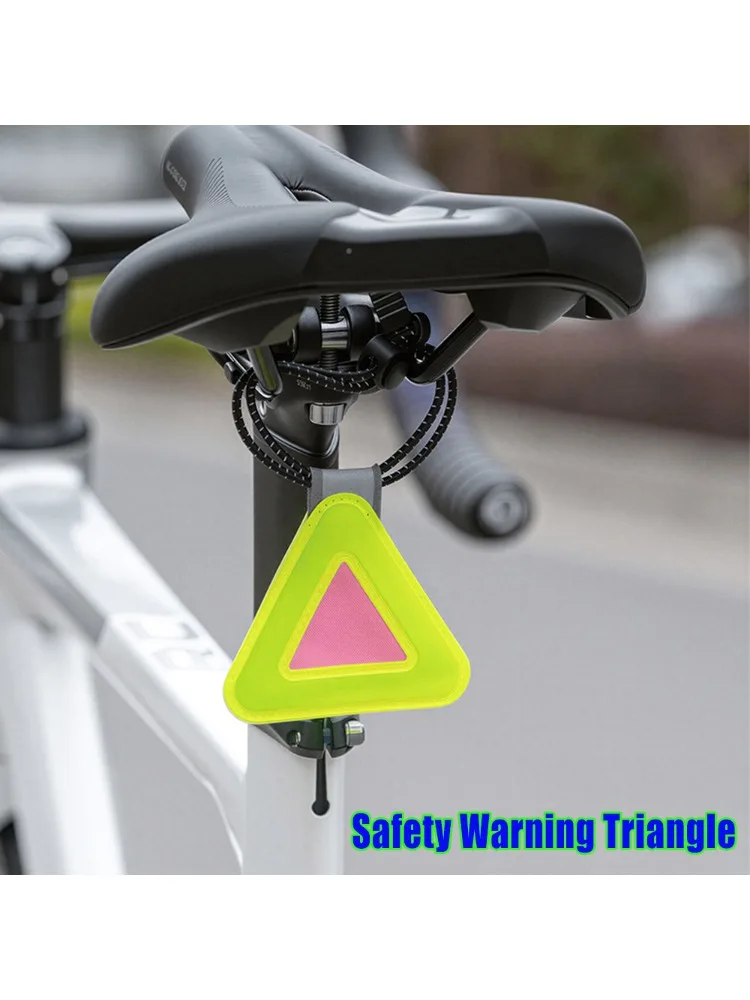 AliExpress NONE Visibility Night Riding Safety Warning Triangle Pendant Multifunctional Elastic Cycling Reflective Triangle Sign Bicycle Saddle