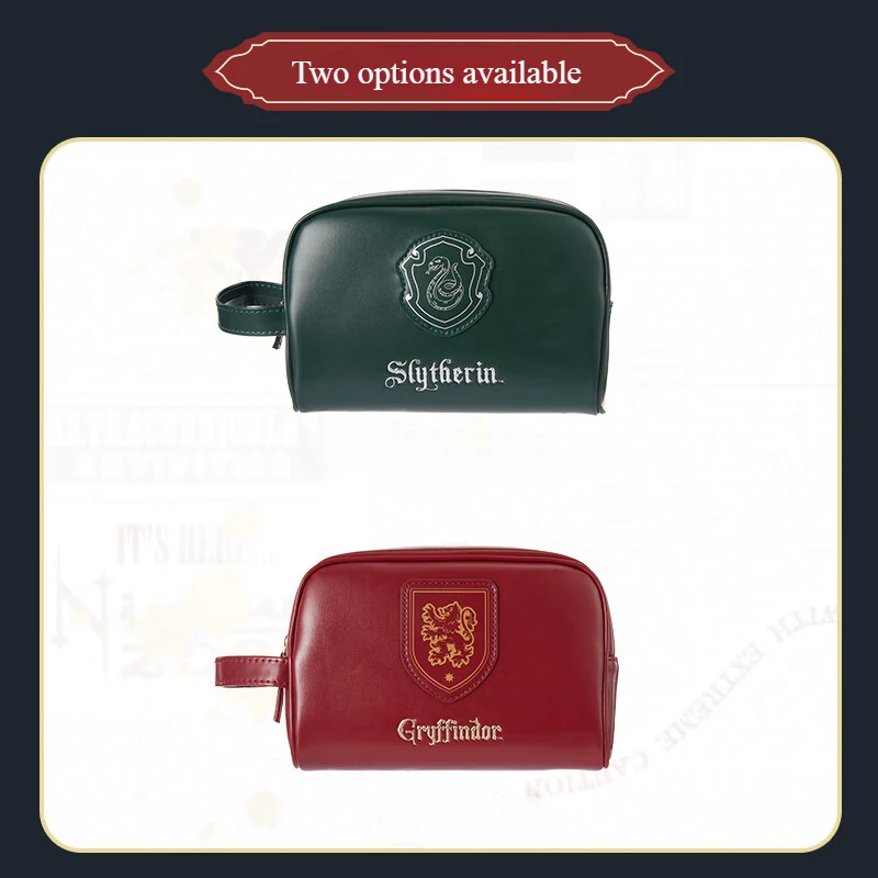 MINISO Harry James Potter Series Square College Cosmetic Bag Travel Portable Gryffindor Toiletry Bag Slytherin Christmas Gift