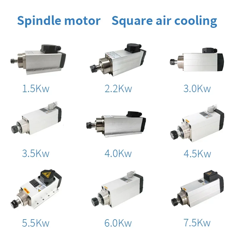 High Speed 7.5kw spindle motor air cooled sk30 atc vevor 2.2 kw air cooled spindle motor  hqd spindle motor 2.2 water cooled