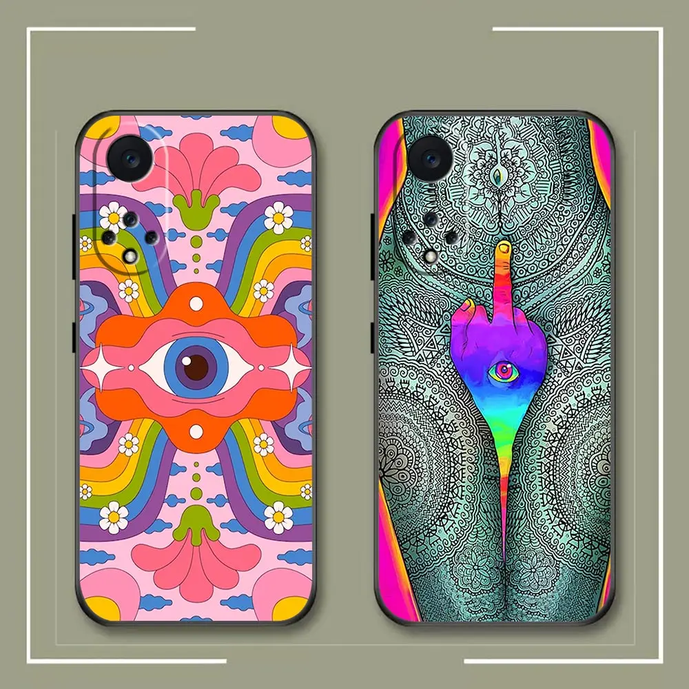 Indie Hippie Art Phone Funda Coque Case For Huawei NOVA Y90 Y70 Y61 10 9 9 Plus 8 8I 7 7I 6 SE 5 5I 4 3 3I 2 2S Case Shell Capa