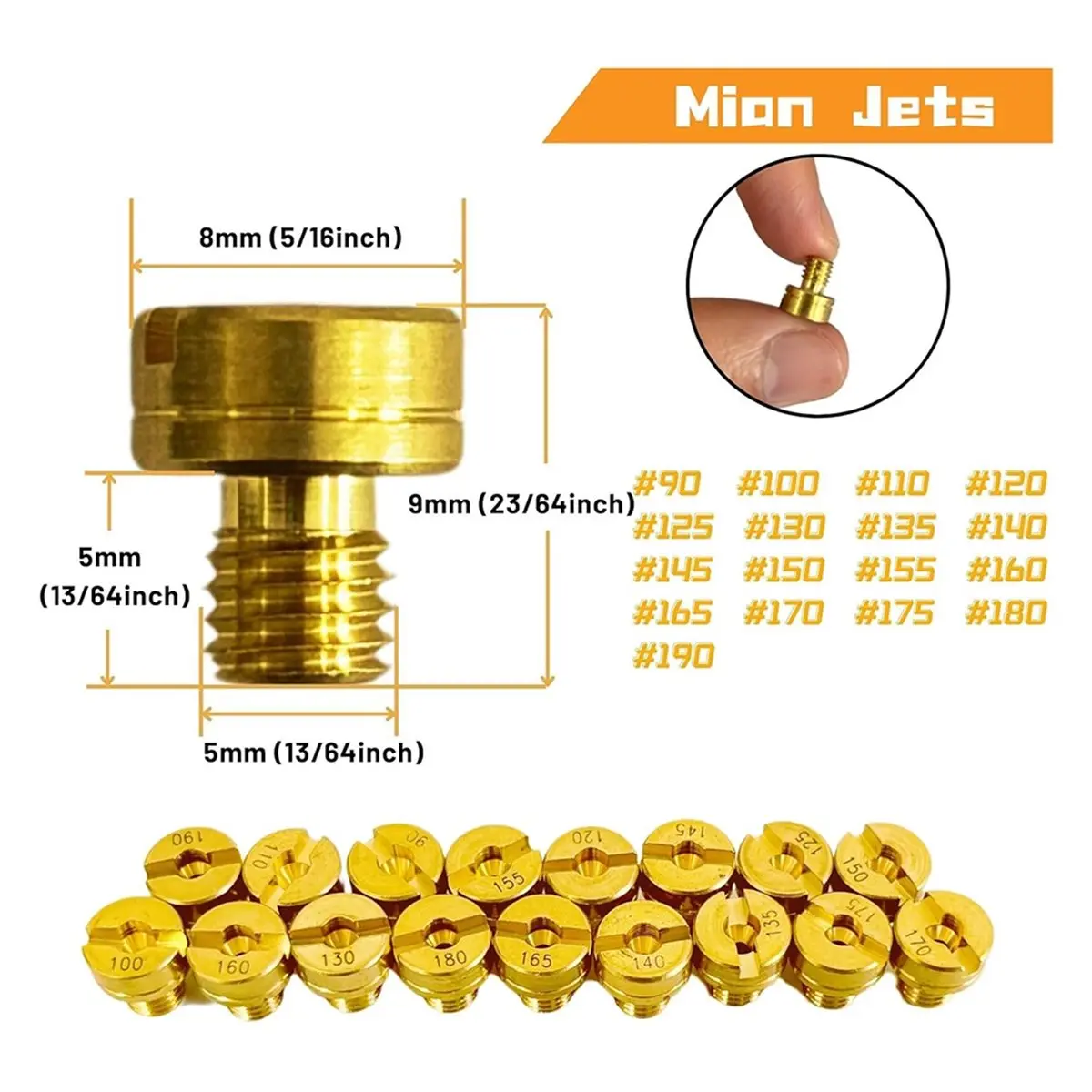 LNHF Carburetor Jet Kit for Main & Pilot Slow Jet 42 Pcs N100.604 VM28/486 VM4/042 VM22/210