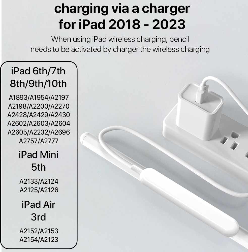 Per Apple Pencil 2 Ricarica wireless Palm Rejection Stylus Pen per iPad Air 4 5 Pro 11 12.9 Mini 6 Accessori per iPad Pencil