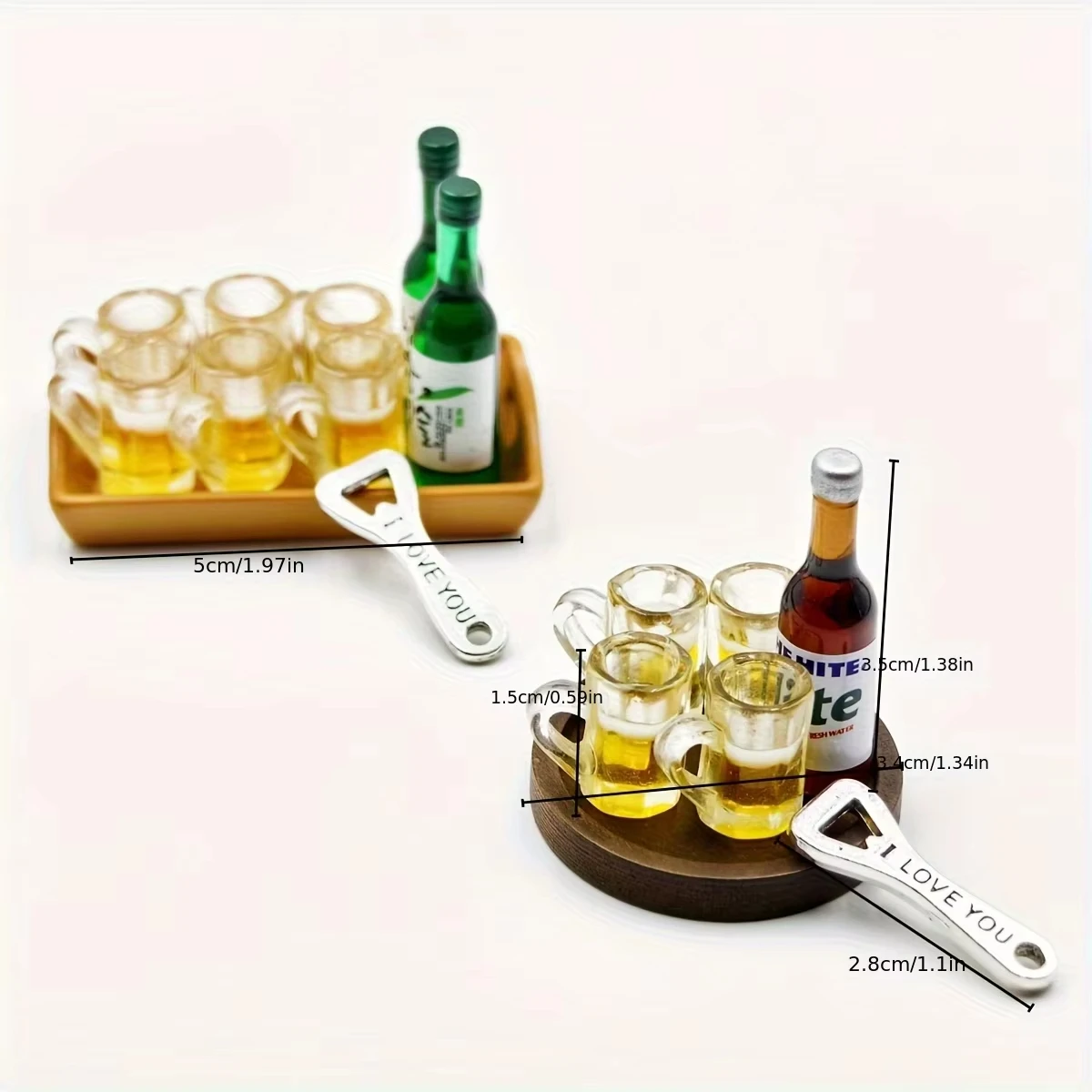 1:6/1:12 Dollhouse Beer Mug Model, Dollhouse Accessories, Dollhouse Dining Room Accessory Models, and Photography Props.