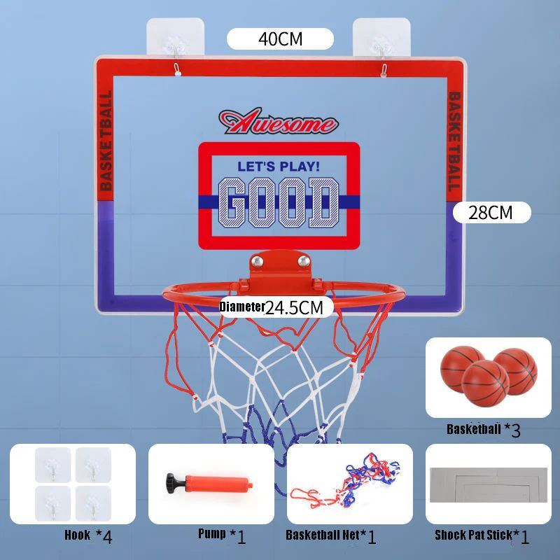 Kid Basketball Sports Game Toy Set Portable Basketball Hoop Toys Kit Foldable Indoor Home for Kids Children Family Birthday Gift