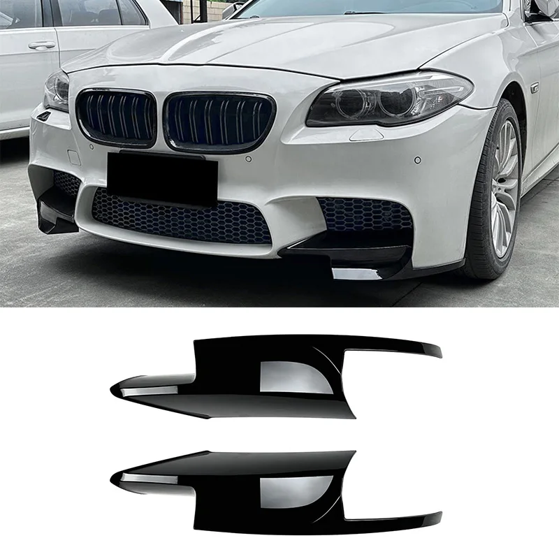 Gloss Black Car Front Bumper Lip Splitter Spoiler Diffuser Body Kits Tuning For BMW 5 Series M5 F10 2011-2017