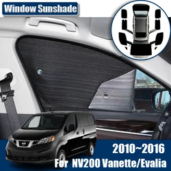 For Nissan Evalia NV200 Vanette 2010~2016 Accessories Car Sunshades Sunscreen Anti-UV Window Visor Covers Camper Interior Parts