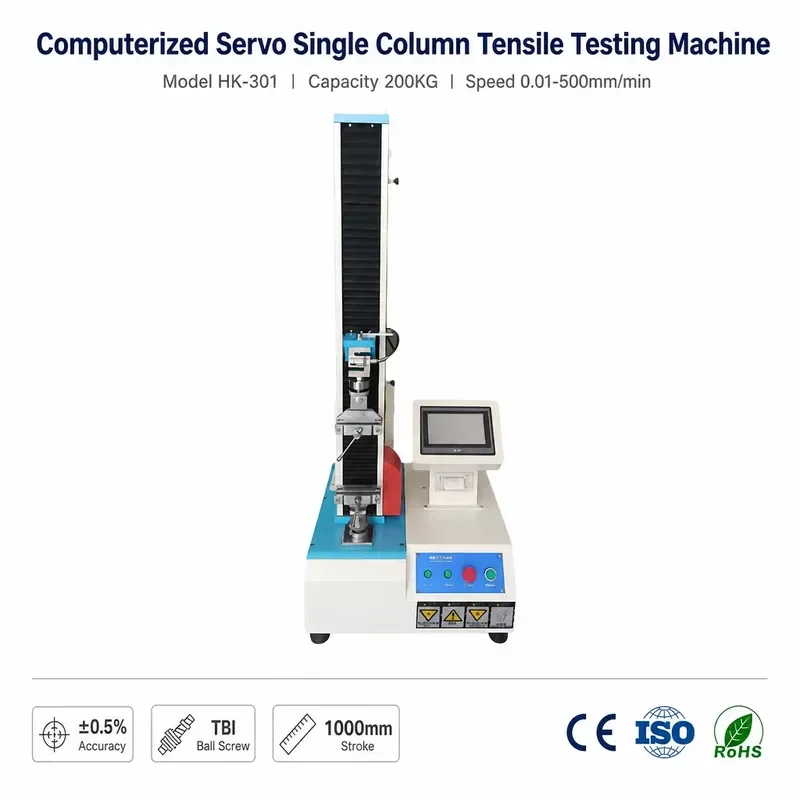 for Servo Tensile Tear Testing Machine for Wire Cable Films ISO 6133 ASTM D624 Computer Controlled Universal Materials Tester