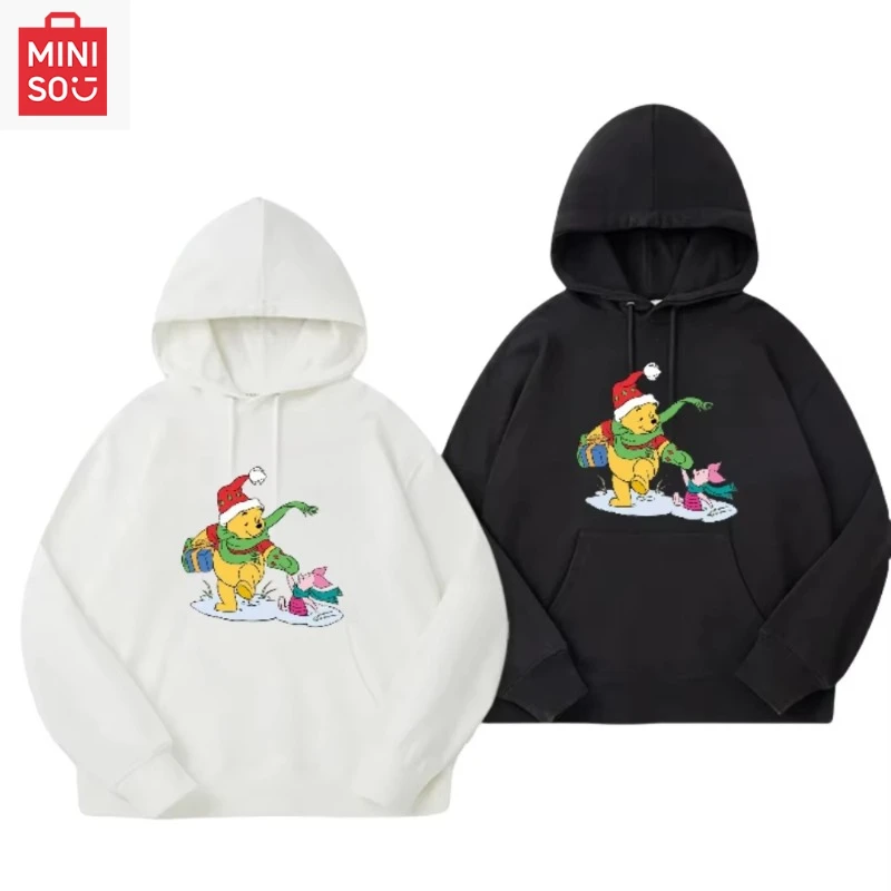 

Disney Christmas Winnie The Pooh Limited Hooded Sweater Men's and Women's Autumn and Winter Sports Hoodie Long Sleeve Top
