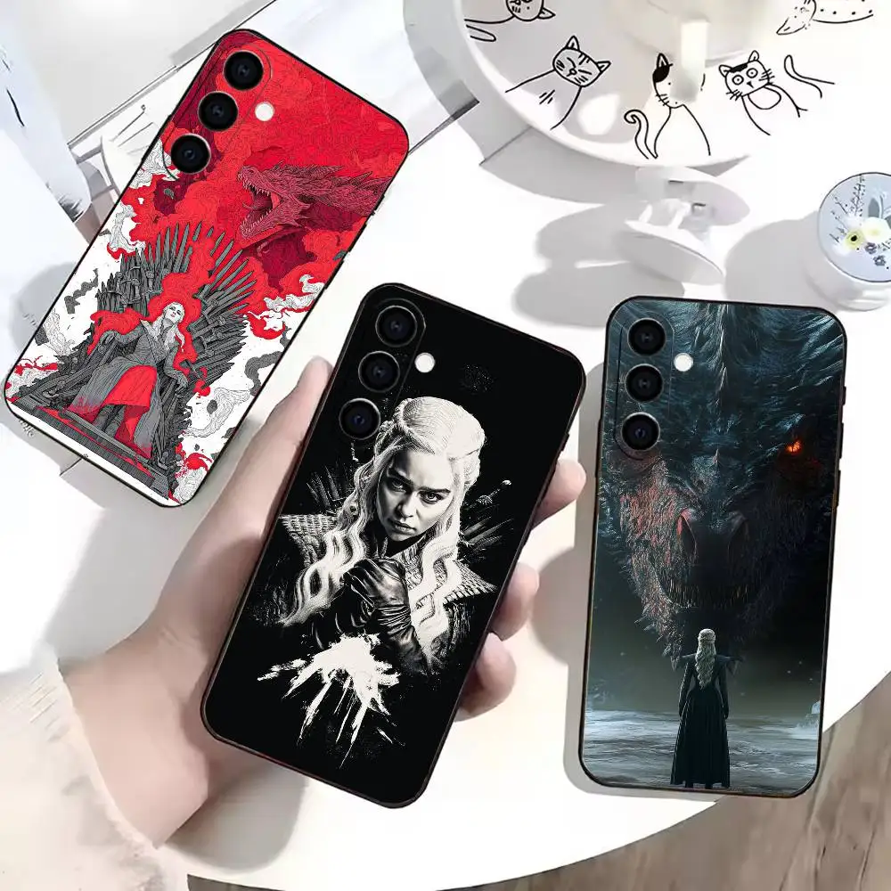 

Game Of Thrones-Dragon Mother Thrones Phone Case For Samsung Galaxy A73,A72,A71,A70,A53,A52,A51,Others Soft Black Cover
