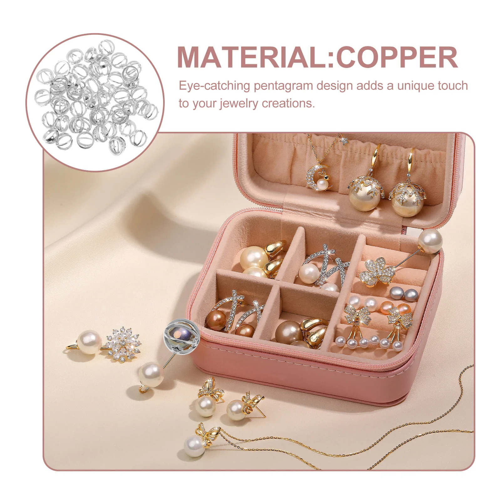 50Pcs Eye-Catching Pentagram Charms Earring Beads Jewelry Making Supplies Craft Projects Earring Making Charms