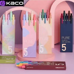 Kawaii Kaco Retractable Stationery 5/10/20 Colors Gel Pens 0.5MM Color ink Smooth Writing for Journals Notebooks Planner Drawing