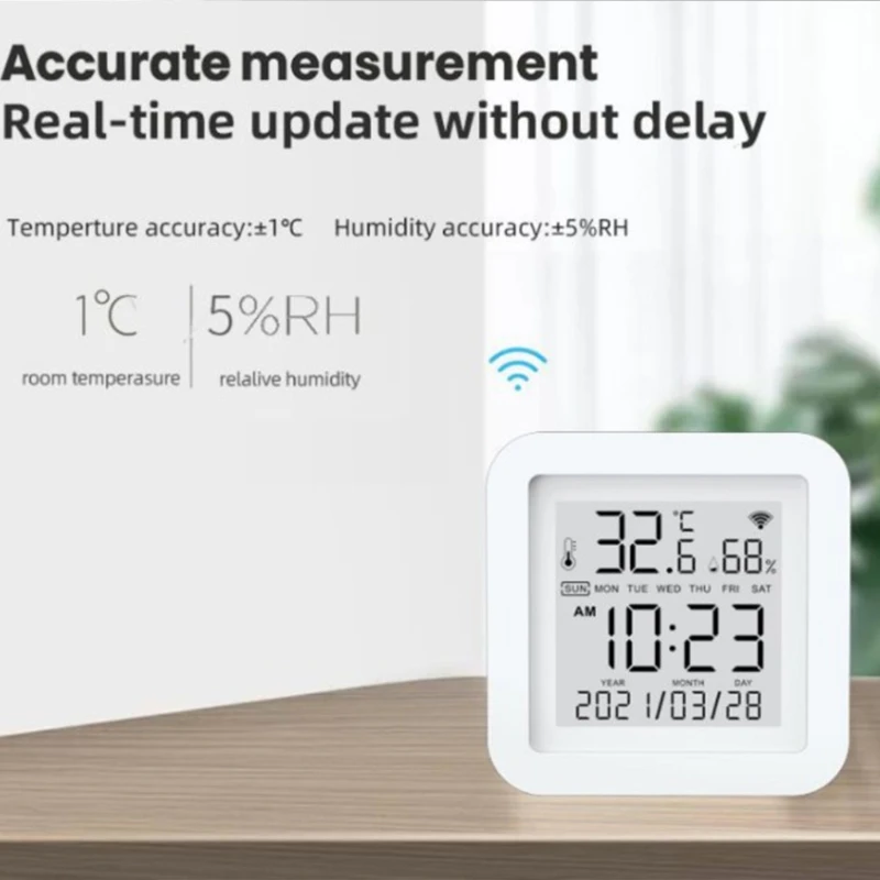 for Smart Digital WiFi Temperature Humidity Thermometer Hygrometer Detec Drop Shipping