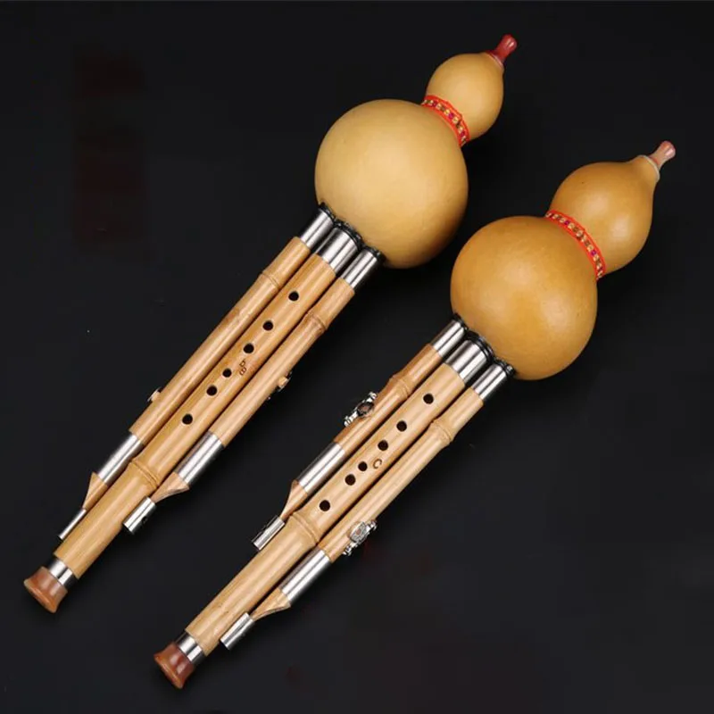 

7 Hole Hulusi Natural Handmade Gourd Flute Beginner Portable Performance Professional Hulusi Chinese Tradition Cucurbit Flutes