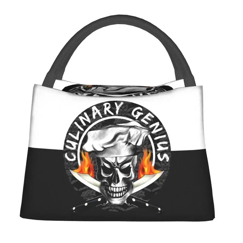 

Chef Skull Box, Gourmet Genius Insulated Lunch, Pirate Cooking Bag, Portable Lunch Box, Business Travel Lunch Box