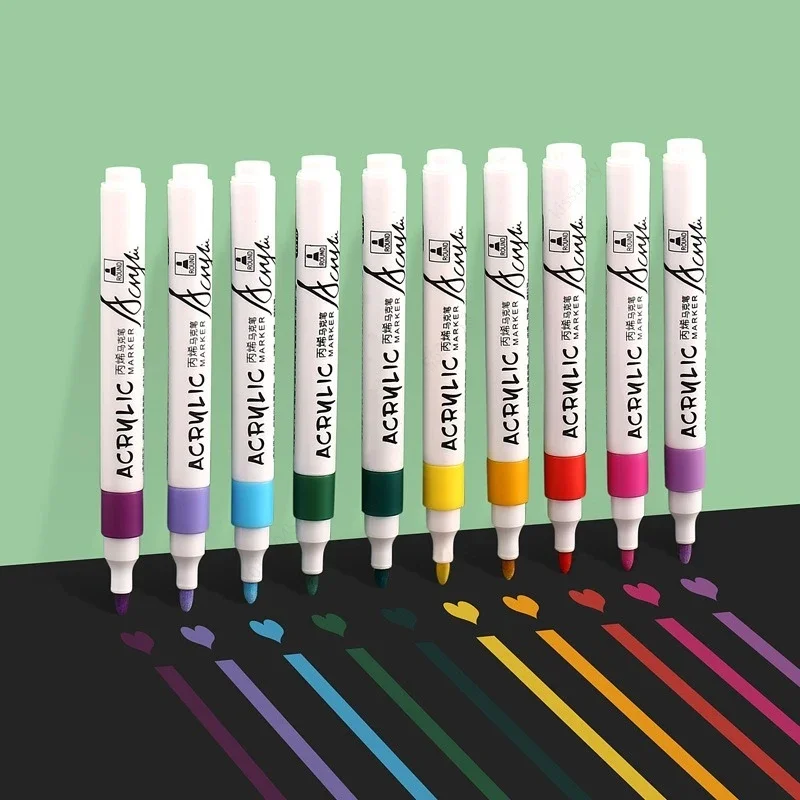 12/24/36/48/60 Colors Acrylic Paint Marker Pen Waterproof Drawing Graffiti Multicolor Markers Brush Pens Set DIY Crafts Painting