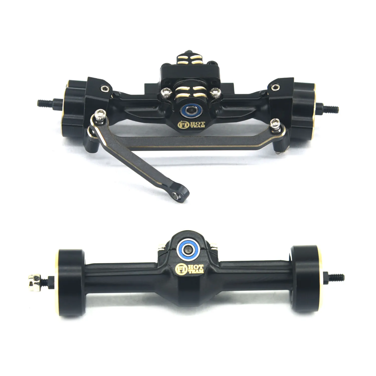 Hot Team Hobby Brass Front Rear Axle Brass Tungsten Steel Kunckles +4.9mm Weight 12/13/14/16T Gear for SCX30 RC car Upgrade Part