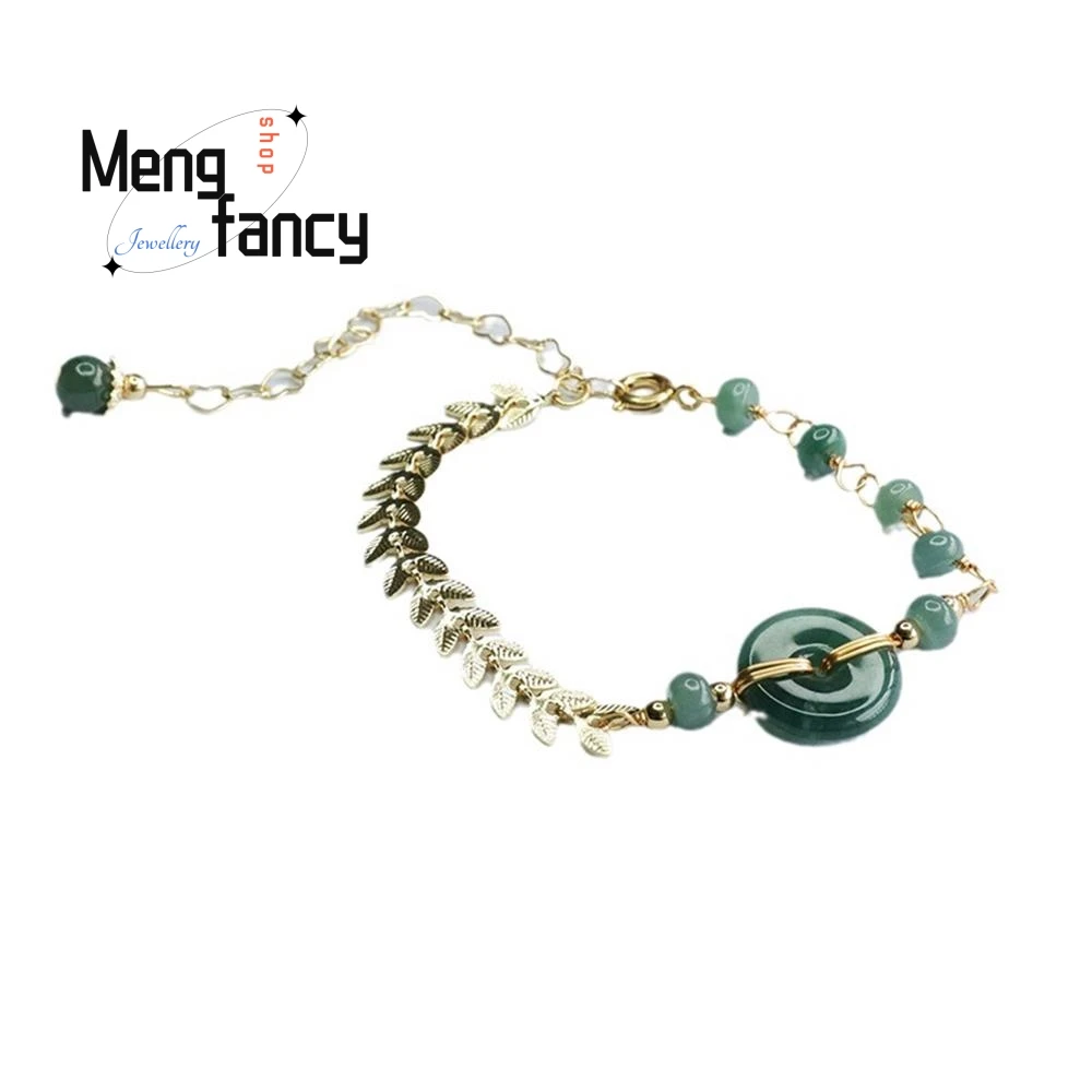 Jadeite gelang biru air perdamaian gesper indah elegan sederhana kualitas tinggi mewah Fashion perhiasan hadiah liburan