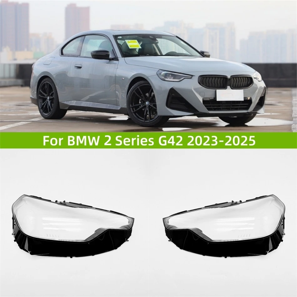 

For BMW 2 Series G42 2023 2024 2025 Accessories Lampcover Caps Head Lamp Cover Car Front Headlight Lens Cover Lights Shell