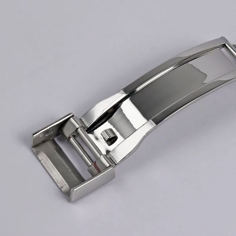 サブダイバーメンズウォッチ用グライドクラスプ、ステンレススチール、16mm