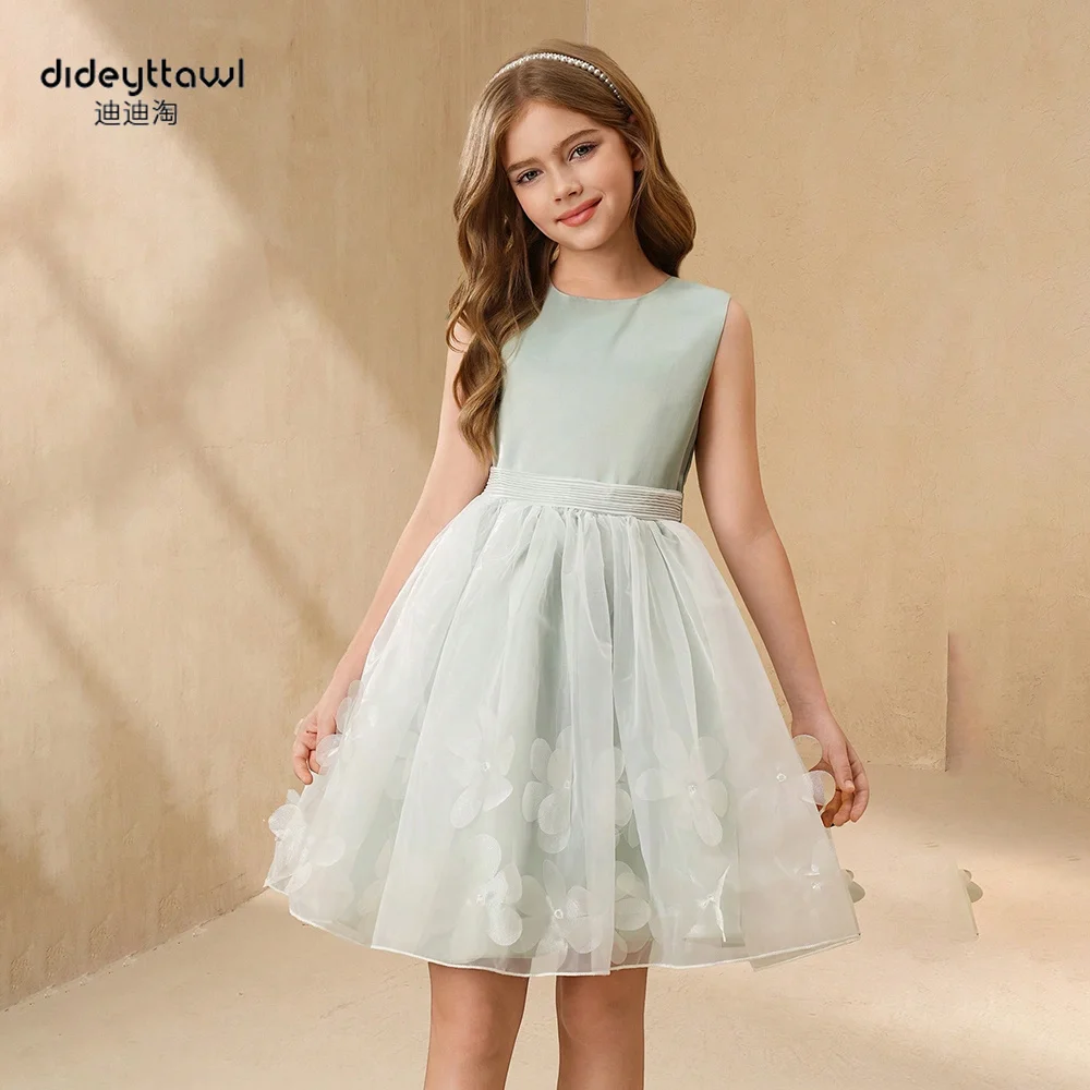 

Dideyttawl Customized A-Line Sleeveless Satin Prom Dress 2025 Tulle Simple Knee Length Party Evening Gowns Vestidos De Novia