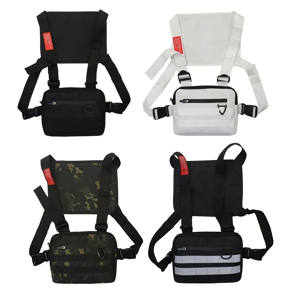 Multi-function Chest Bags Adjustable Women Men Vest Fanny Pack Fashion Streetwear Hip-Hop Chest Bag Tactical Strap Chest Rig Bag