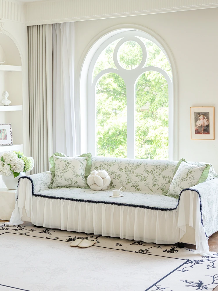 

2026 New One-Piece Snail Sofa Cover All-Season Universal High-End Sofa Protection eet Can Sp on Dustproof Plant Floral