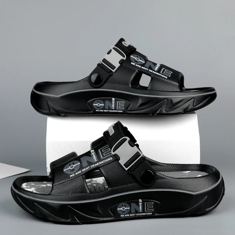 YRZL Summer Sandals for Men Breathable Slides Lightweight Comfortable Beach Slippers Men Women Non-Slip Soft Sole Casual Shoes