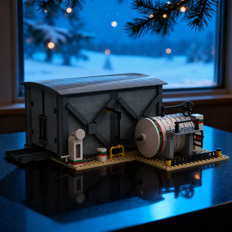 

815 шт. MOC K F моторный сарай OCTAN дизельное наполнение модель строительные блоки сборка идея рождественские подарки развивающая игрушка детский день рождения