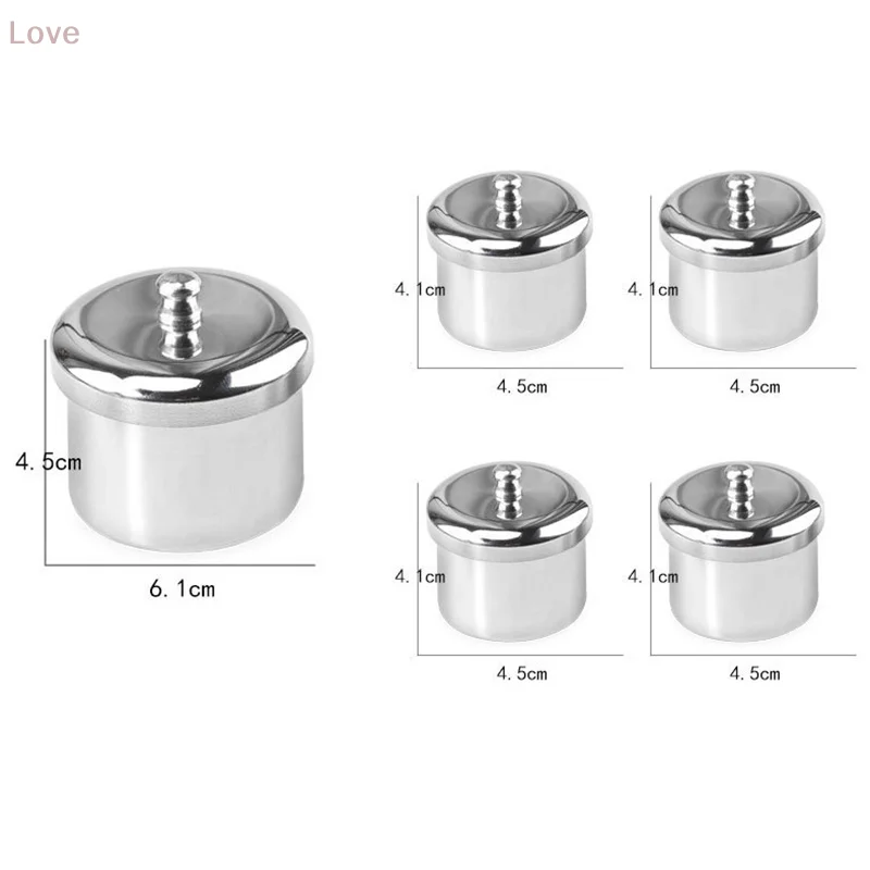 

5 шт./компл. мини-лоток для дизайна ногтей из нержавеющей стали, контейнер для жидкого порошка, профессиональный маникюрный стерилизатор, инструменты для салона