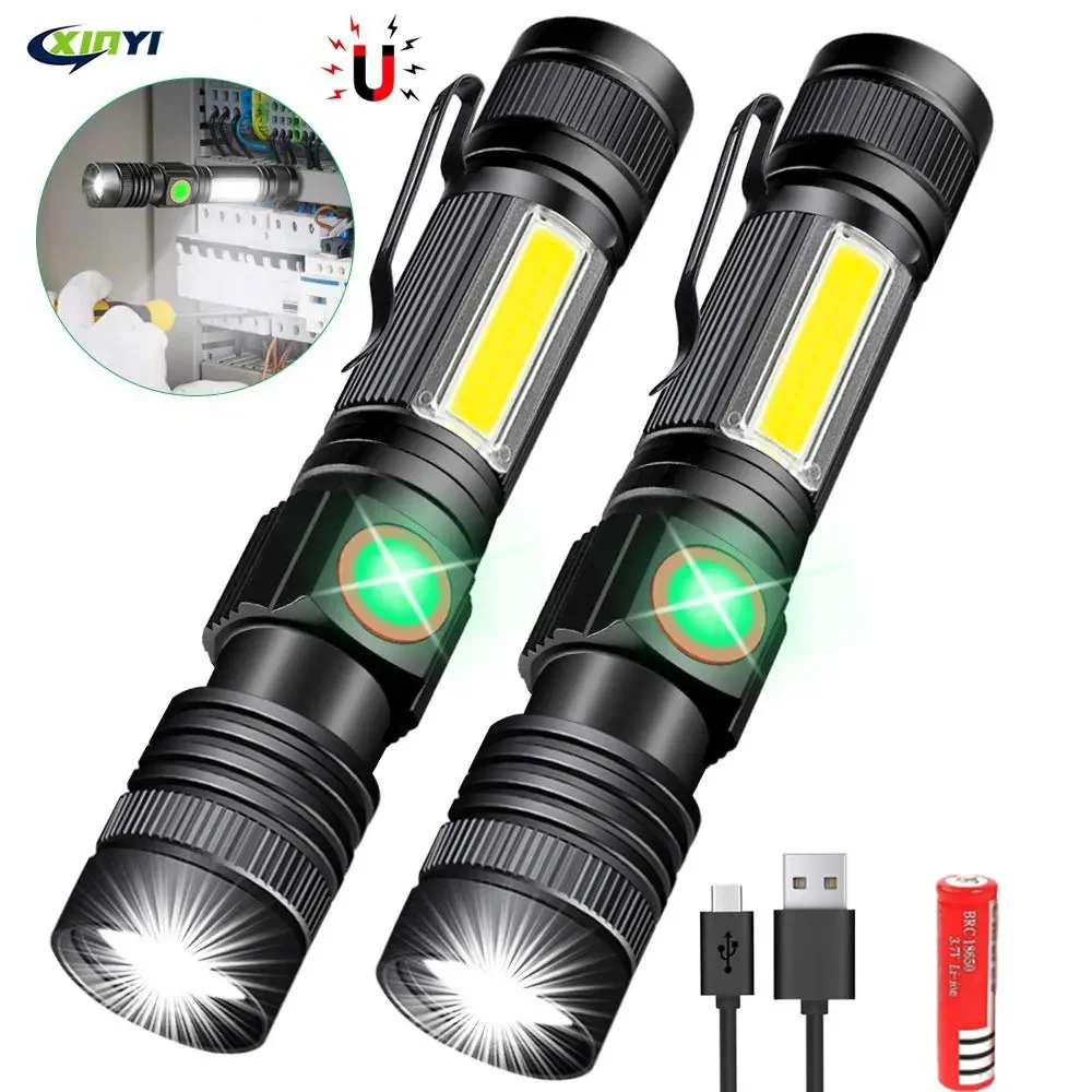 Ultra Bright LED Flashlight USB Rechargeable led torch T6 lanterna Bicycle Light Use18650 Battery.For cycling outdoors