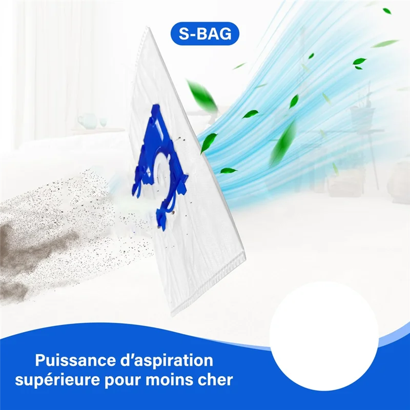 ABZA-Replacement S-BAG Vacuum Cleaner Bags(10 Pcs) For AEG, Electrolux-Footnote-For FC8021, GR201S-Models
