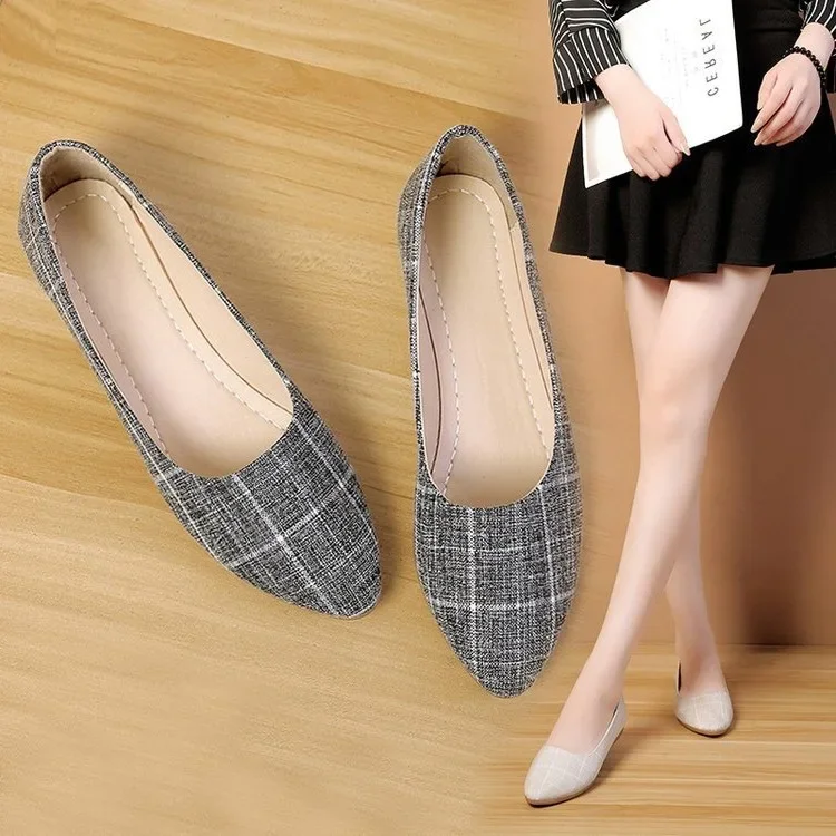 

Fashion Vulcanize Shoes for Women Casual Slip On Classic Flat Pumps Women High Quality Elegant Office Shoes Women 2023