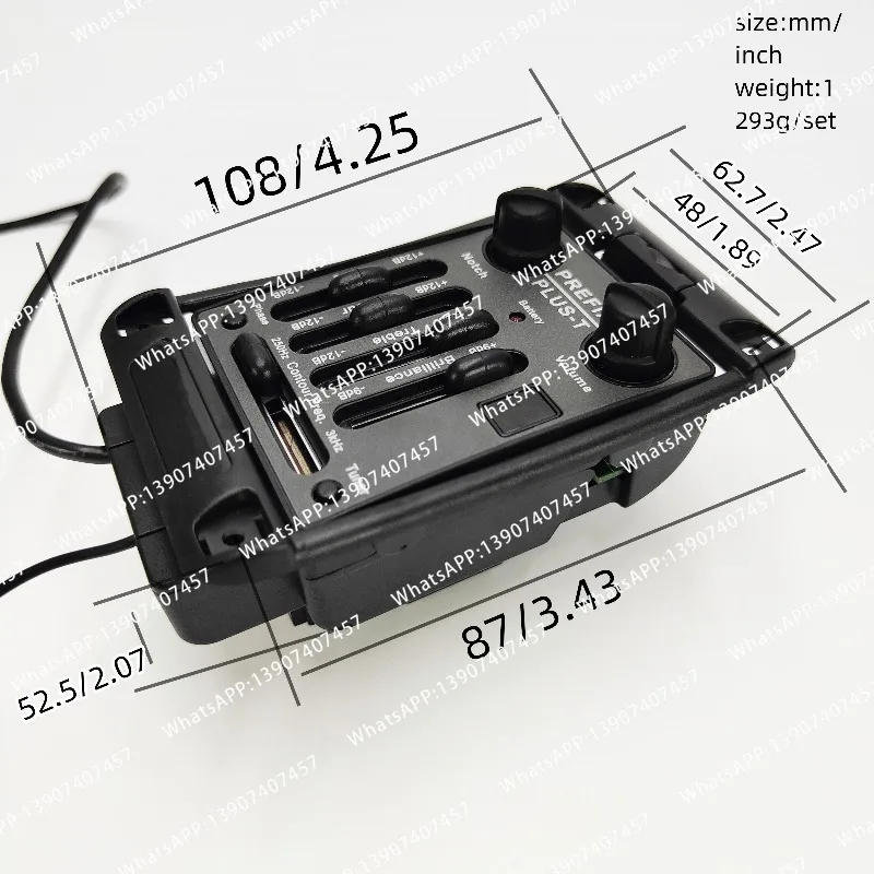 Guitar Pickups Prefix Plus-T Onboard Preamp Matrix Acoustic Pickup EQ Equalizer with Tuner Soft Piezo