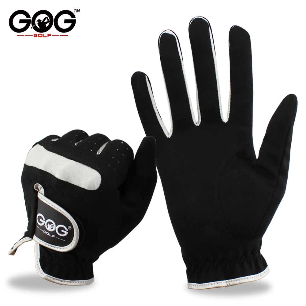 1 Pcs Mens Golf Glove Micro Soft Fiber Color Black Golf Gloves Men Left Right Hand Non-Slip Drop Ship Drop Ship