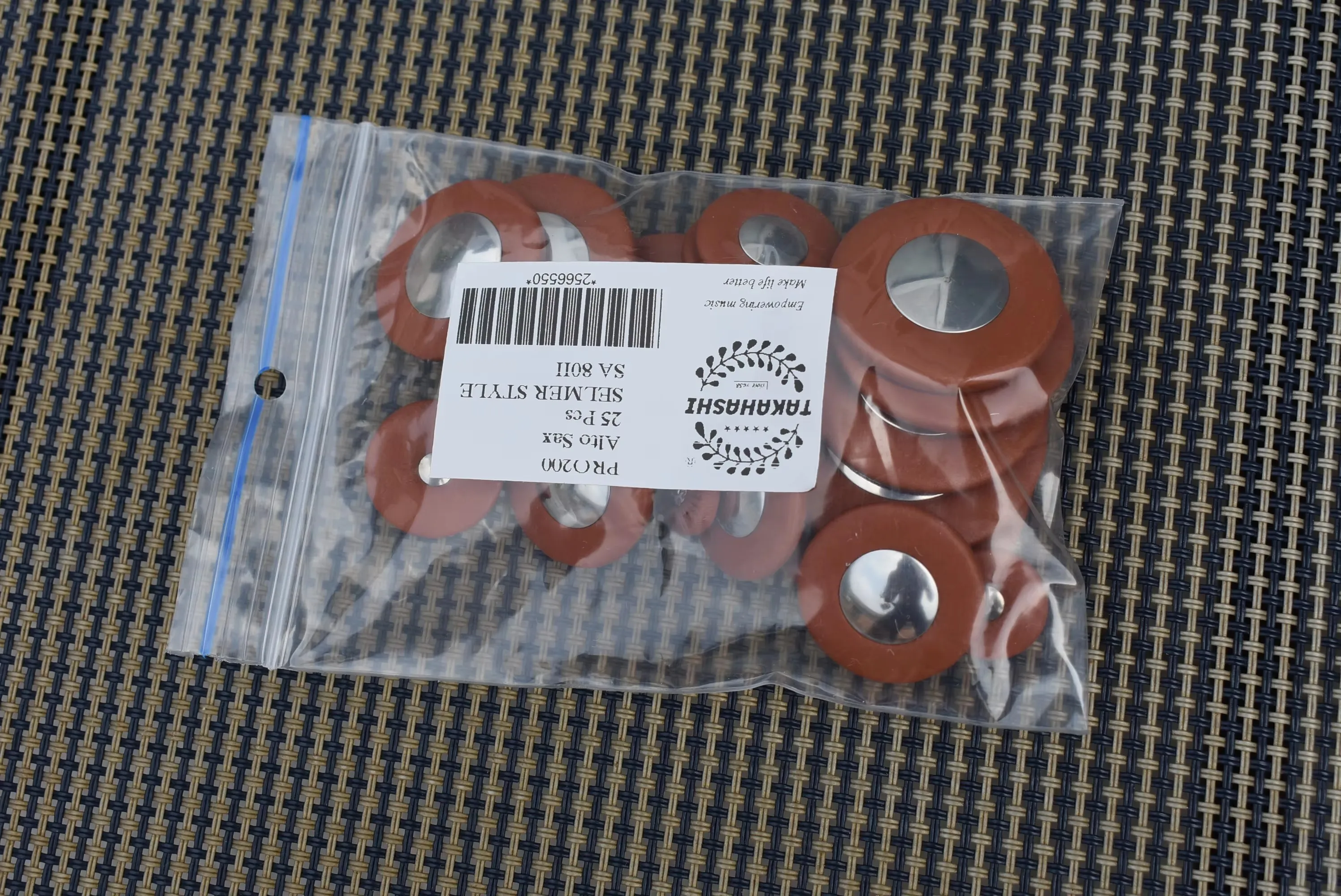 1 Set Of Alto Saxophone Leather Pads -selmer Style
