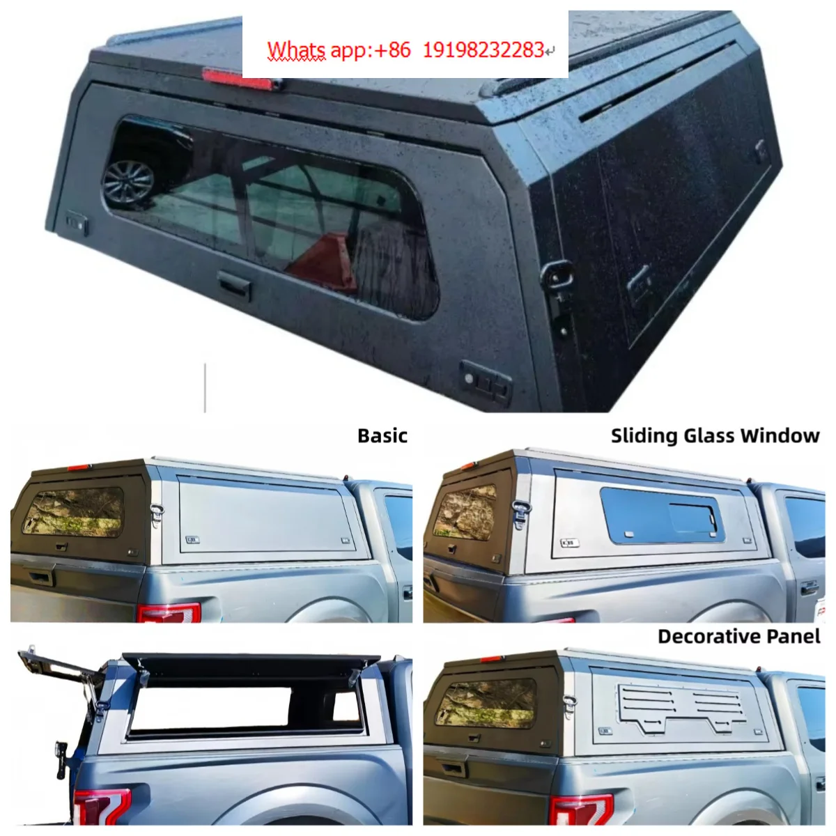 Overland Pickup Hardtop Canopy 6.75ft Bed Cap Truck Topper Aluminum Camper Shell for 2023 2024 F250 Super Duty