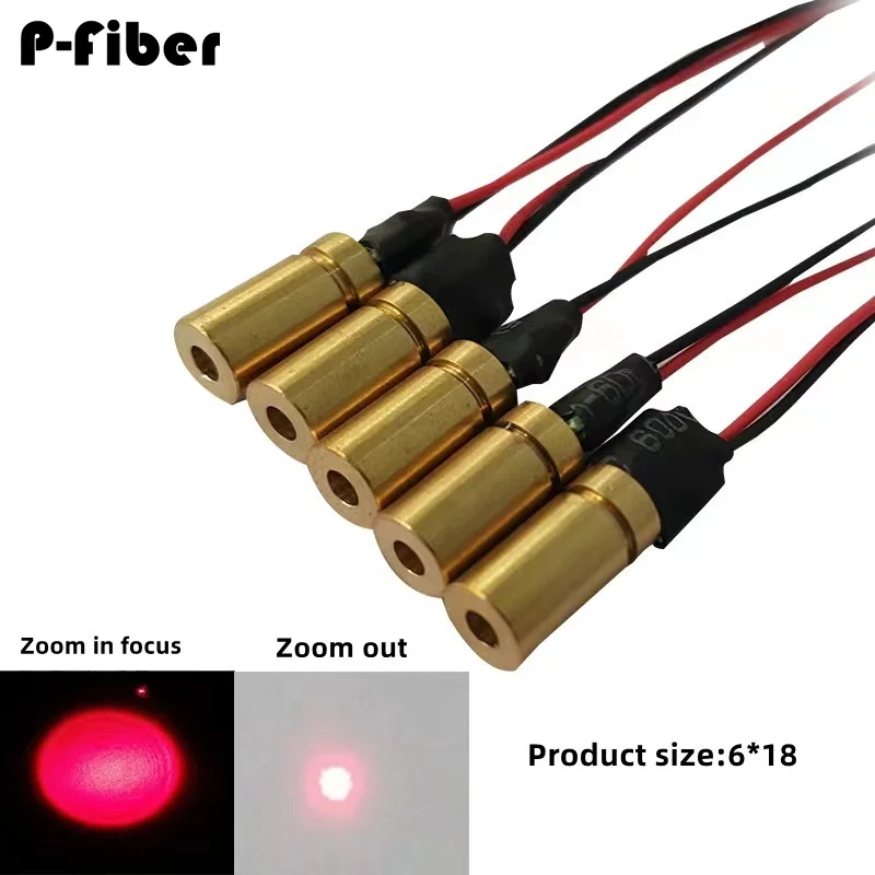 635nm 10mw red laser lamp module spot spot red laser emitter industrial excitation