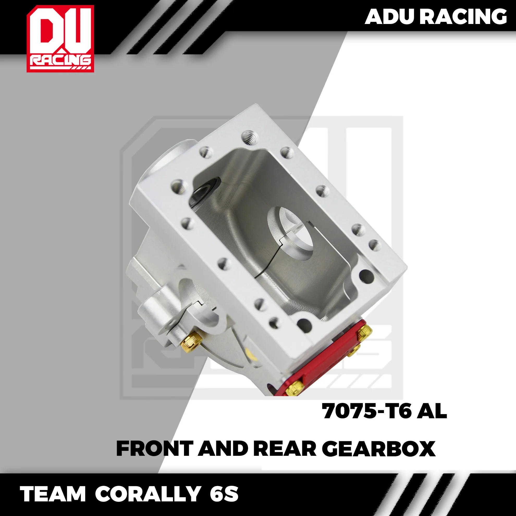 ADU Racing GEARBOX CASE SET CNC 7075 T6 ALUMINUM FOR TEAM CORALLY 6S C-00180-033 C-00180-854