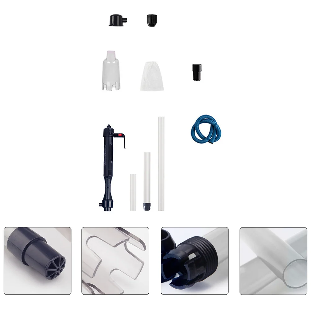 1pc Fish Tank Cleaner Operated Cordless Aquarium Water Changer Tool Universal Quick Changing Device