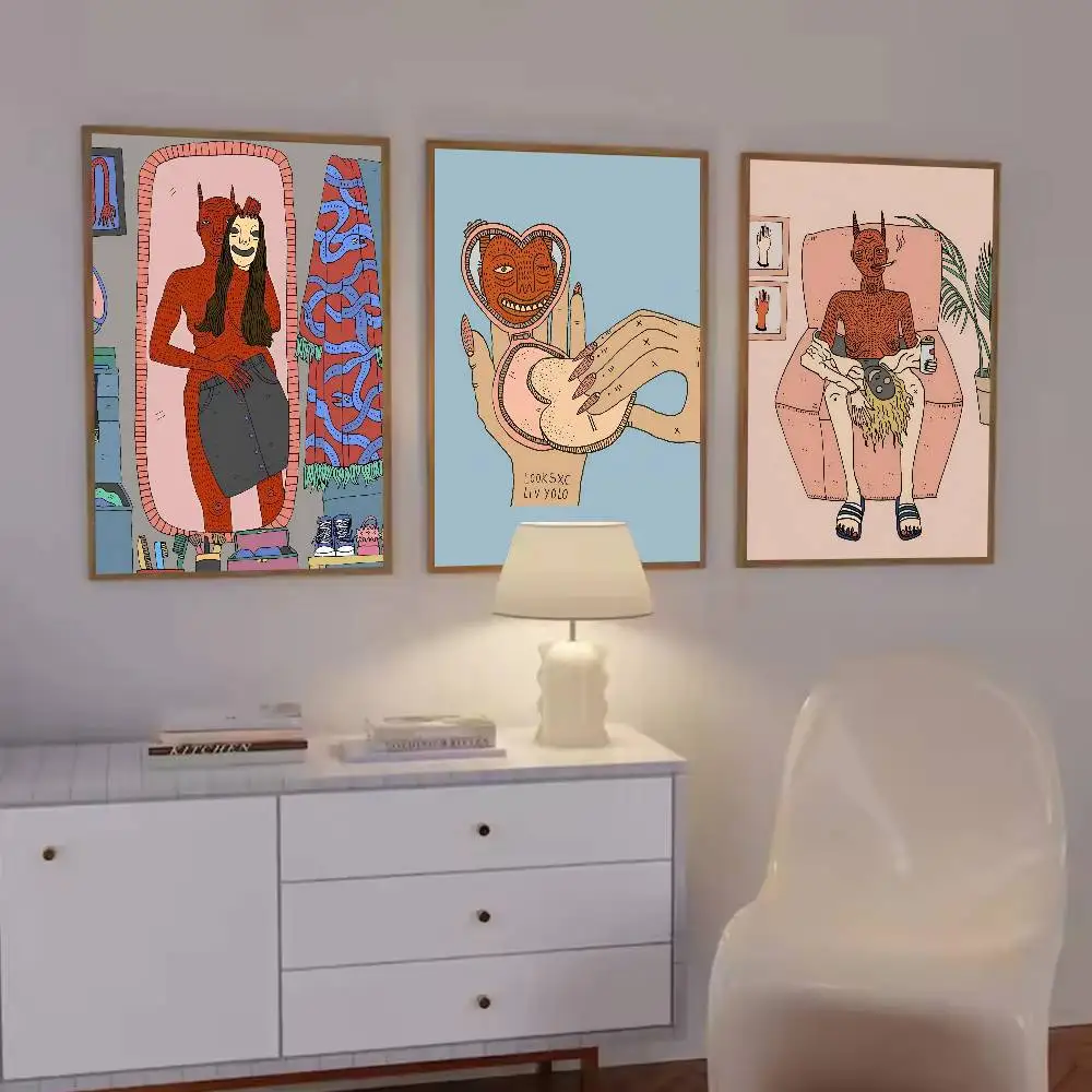 بولي ولا الفن ملصق ورقة طباعة غرفة المعيشة المنزلي غرفة نوم مدخل بار مقهى الفن اللوحة الديكور #3