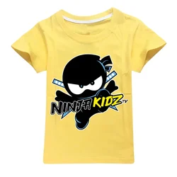 NINJA KIDZ Kids Clothes Summer Boys Fashion Short Sleeve T-Shirt Boys Graphic Tee Baby Girls Tops Children Pullover Hot Selling