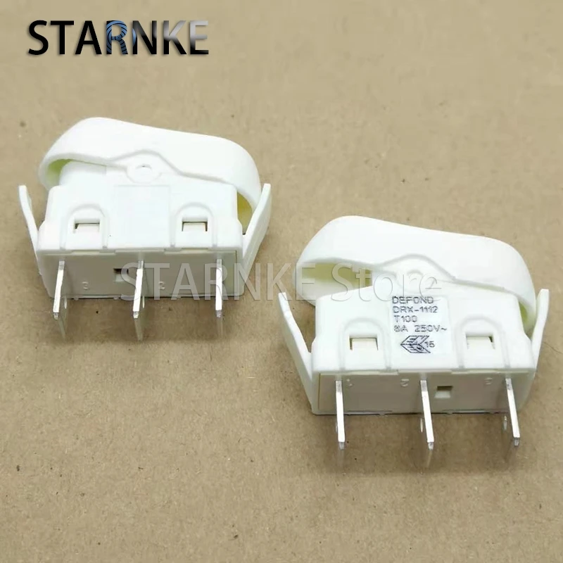 2PCS Rocker Switch DRX-1112 With Green Light 3Pins boat-shaped Rocker Power Button 250V 8A