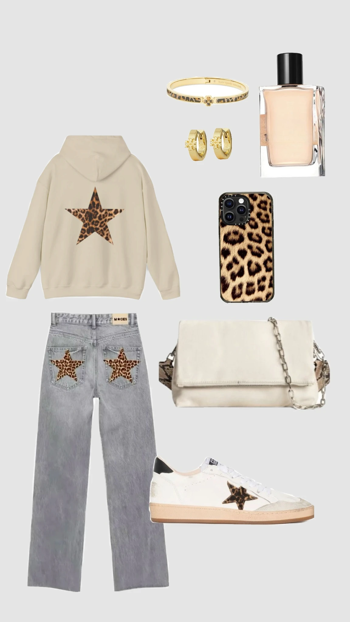 Women's High Waist Leopard Star Patch Jeans High Waist Straight Jeans Fashion Clothing Clean Blue Pants Retro Trousers Denim