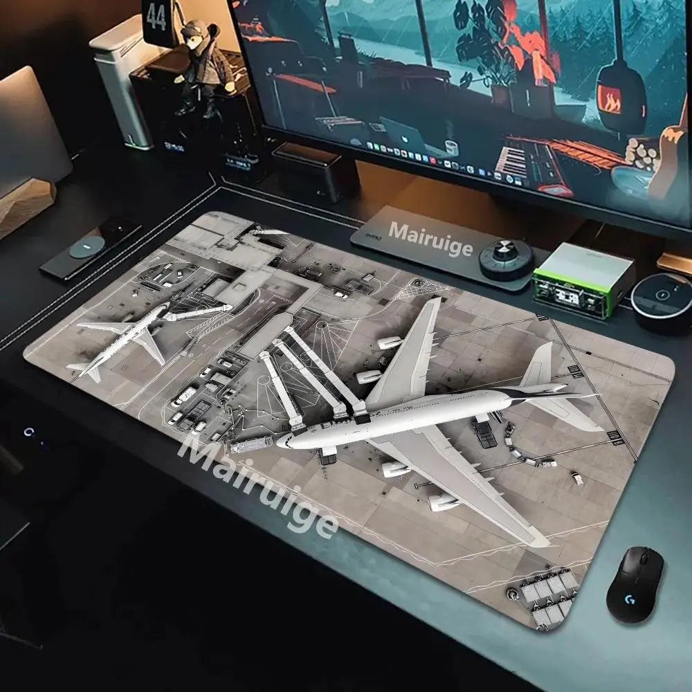 

Aircraft Parts Mouse Pad Fighter Large Computer Office Table Mats XXL Rubber Anti-slip HD Gaming Keyboard Mousepad Long Desk Mat