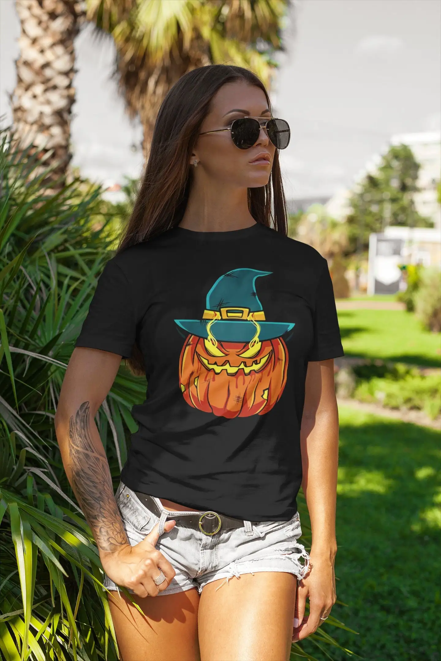 

Halloween T Shirt Pumpkin Face Party Family Scary Witch