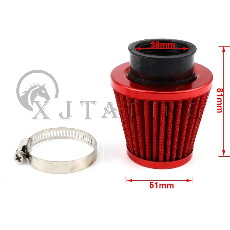 Motorcycle Universal 38mm 48-50mm 58-60mm Air Filter Mushroom Head Filters For 50cc-250cc Scooter Dirt Pit Bike ATV Quad Buggy