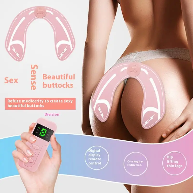 Smart EMS Glute Enhancer,Butt Lifter with Wireless Remote, 3D Hip Trainer for Home Fitness & Body Contouring New Gel-Free Design