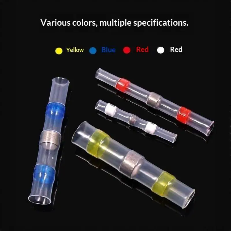 50/70/100Pcs Solder Seal Heat Shrink Connectors Waterproof Insulated Wire Terminals For Cable Wiring Repair Installation
